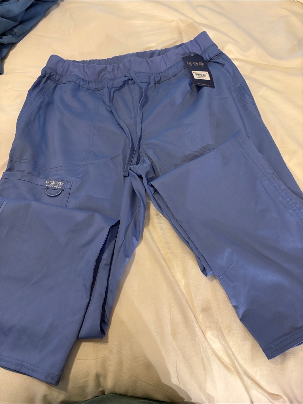 Cherokee Men’s Periwinkle Cargo Scrub Pants